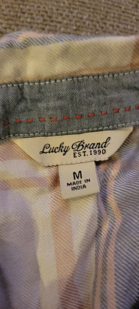 Lucky Brand Medium Plaid Long Sleeve Shirt