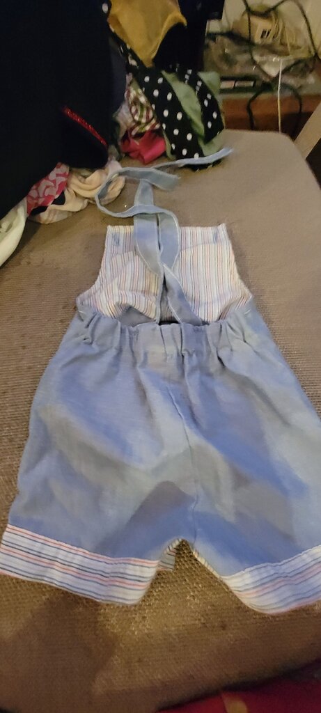 Blue Striped Baby Romper