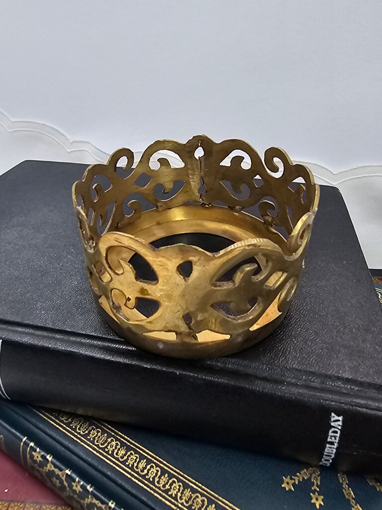 Hollywood regency Solid Brass Candle Toppers