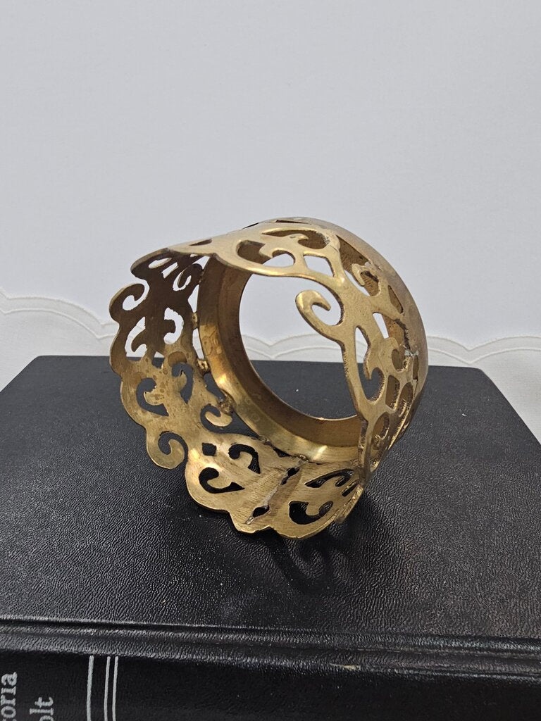 Hollywood regency Solid Brass Candle Toppers
