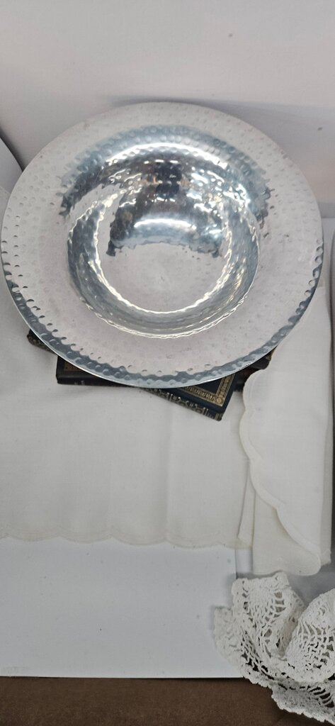 Hammered Metal Serving Bowl