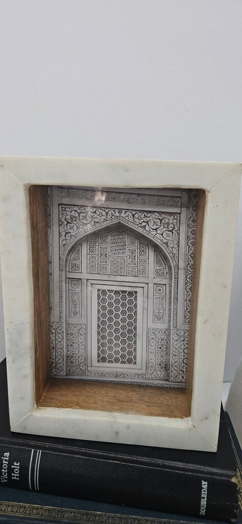 Decorative Marble and Wood Picture Frame