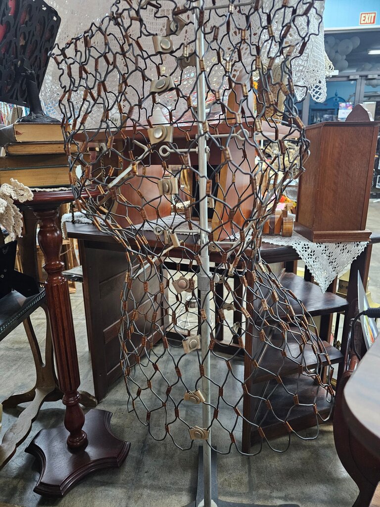 Vintage Unique Wire Dress Form Mannequin artesian made