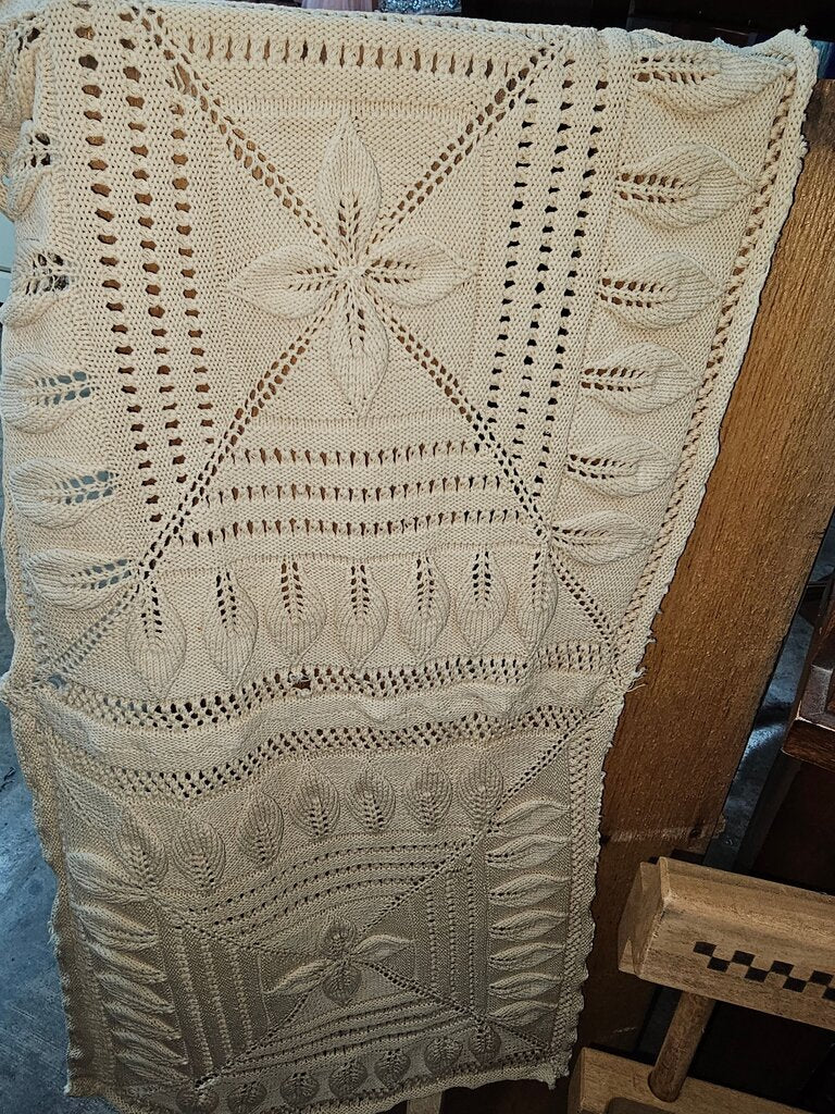 Handcrafted Knitted Coverlet