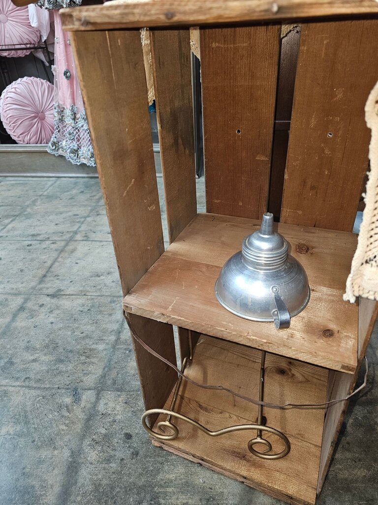 Rustic Vintage Wooden Crate Storage Harder to find- AS IS