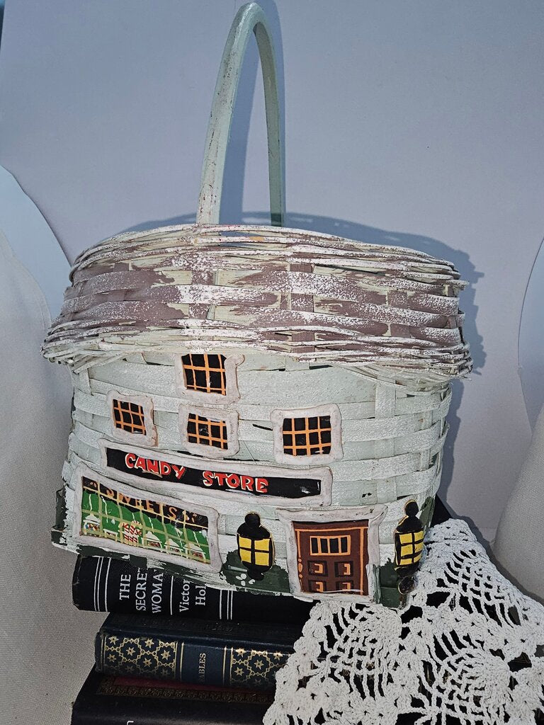 Candy Store Themed Woven Basket