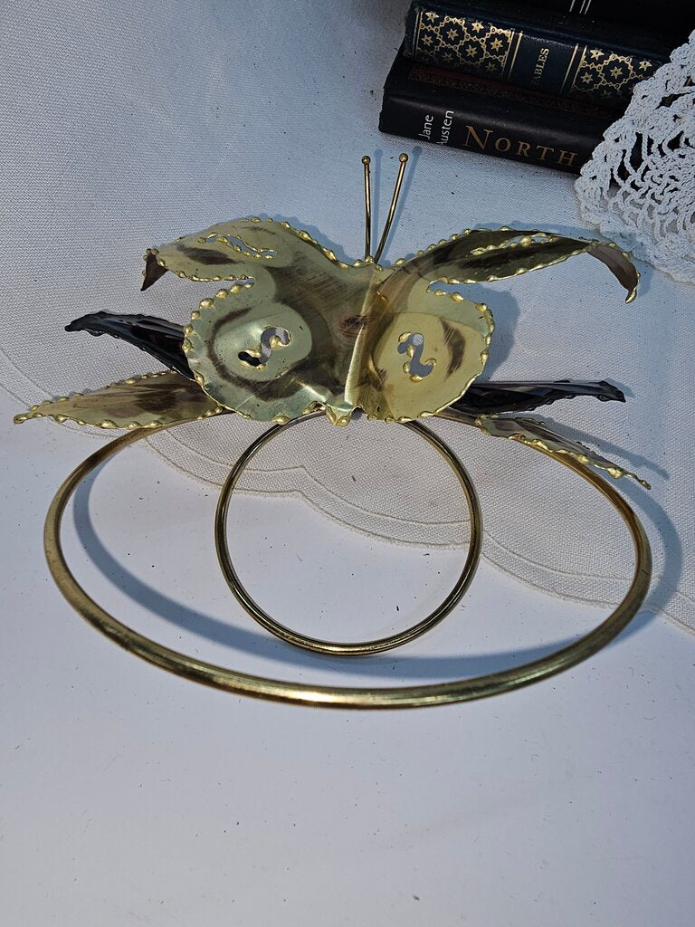 Vintage Butterfly-Shaped Brass wall mount hand towel holder