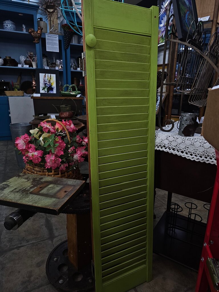 Vintage Green Wooden Shutter