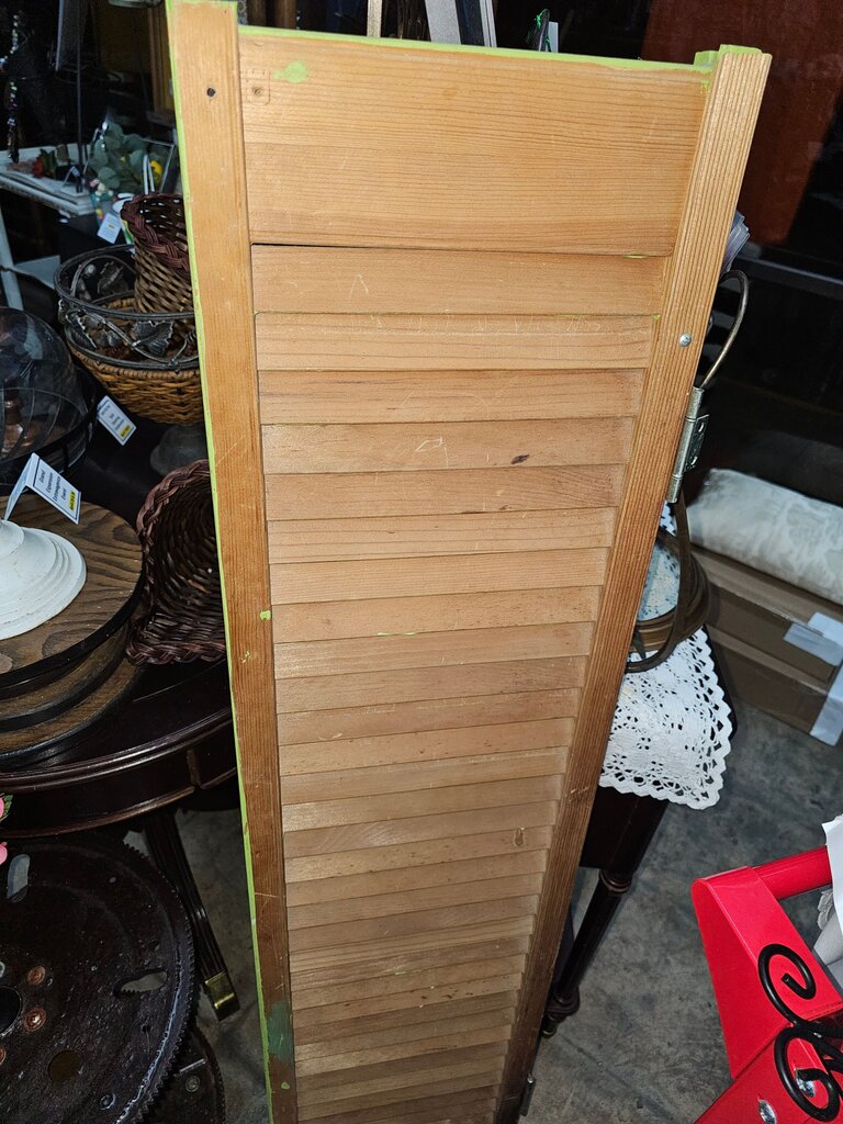 Vintage Green Wooden Shutter