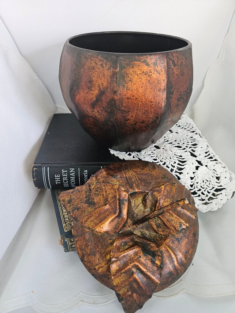 Decorative Metal Fruit Shaped Canister Container