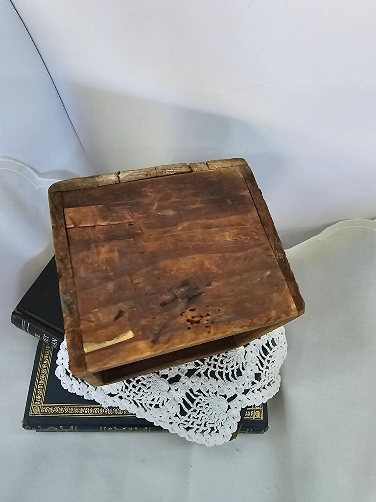 Primitive Rustic Wooden Storage Box