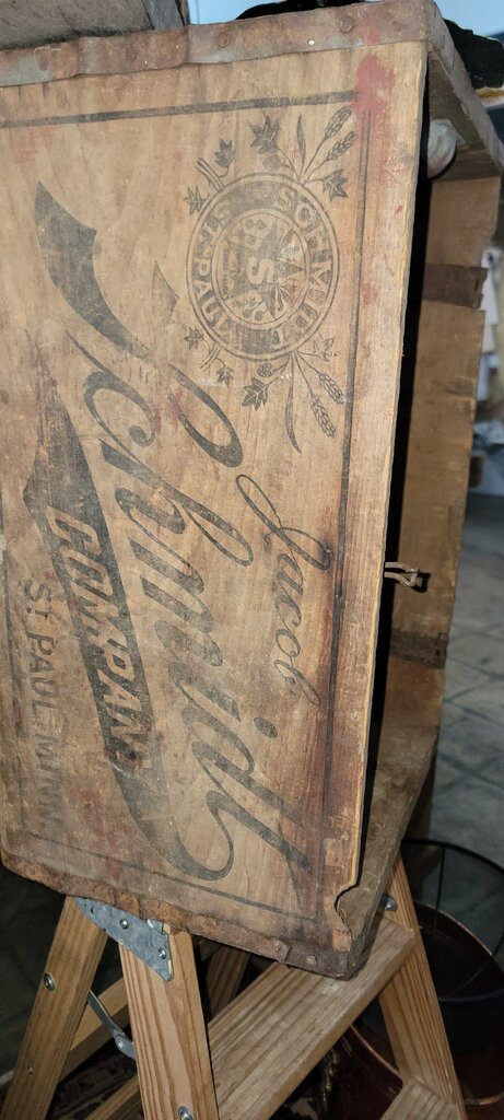 Antique Jacob Schmidt Prohibition Beer Crate - Advertising Primitive Painted Box