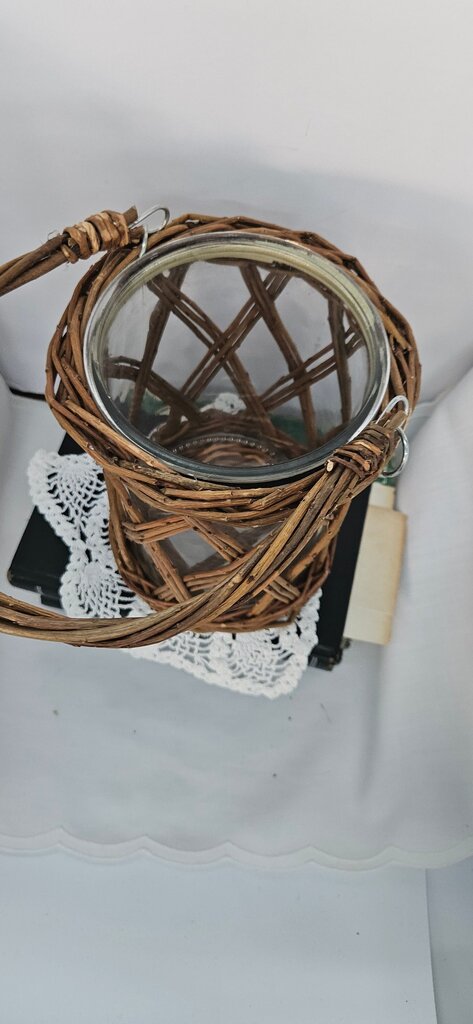 Woven Glass Lantern Vase