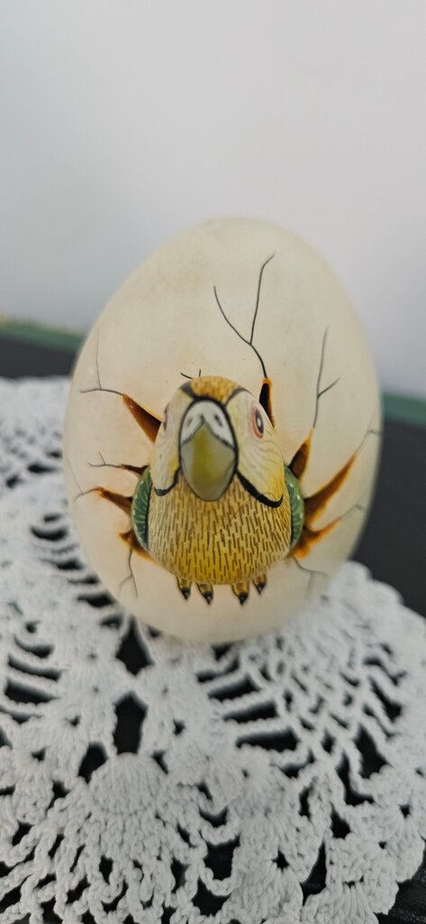 Hand-Painted Decorative Bird Eg