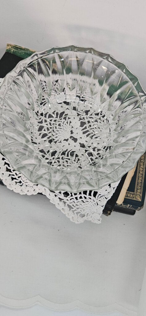 Vintage Glass Serving Bowl