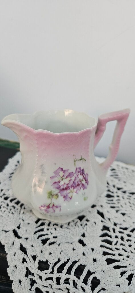 Vintage Pink Floral Creamer