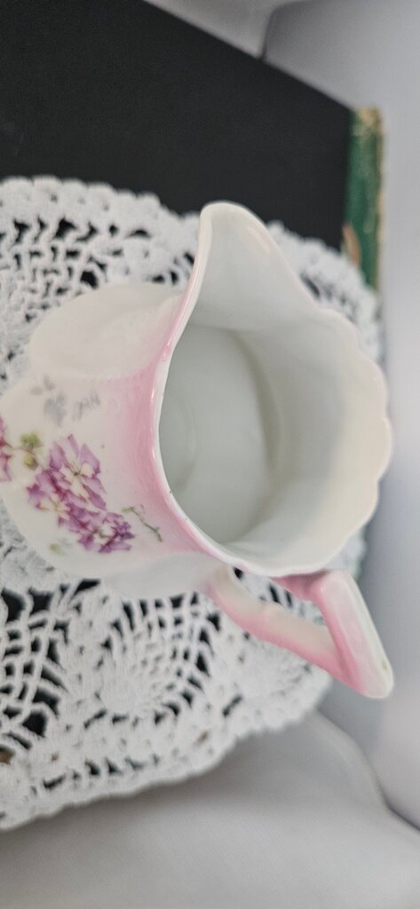 Vintage Pink Floral Creamer