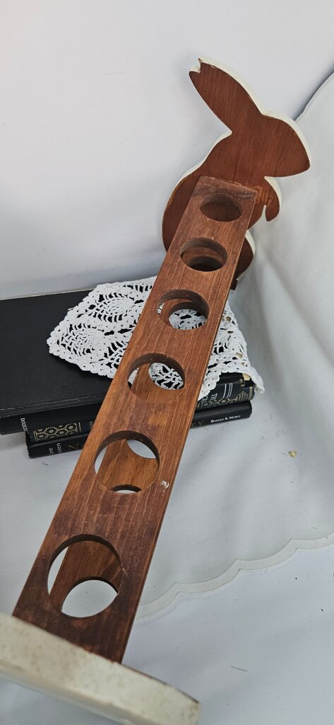 Wooden Bunny Rabbit Egg Holder