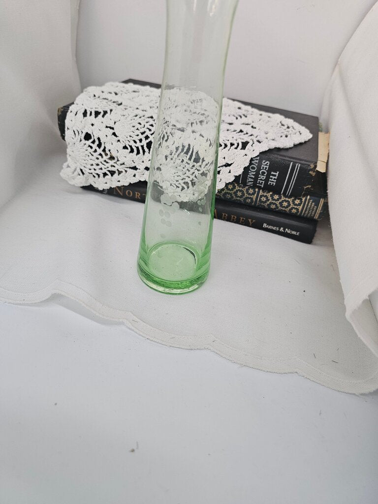 Vintage Green Glass Vase
