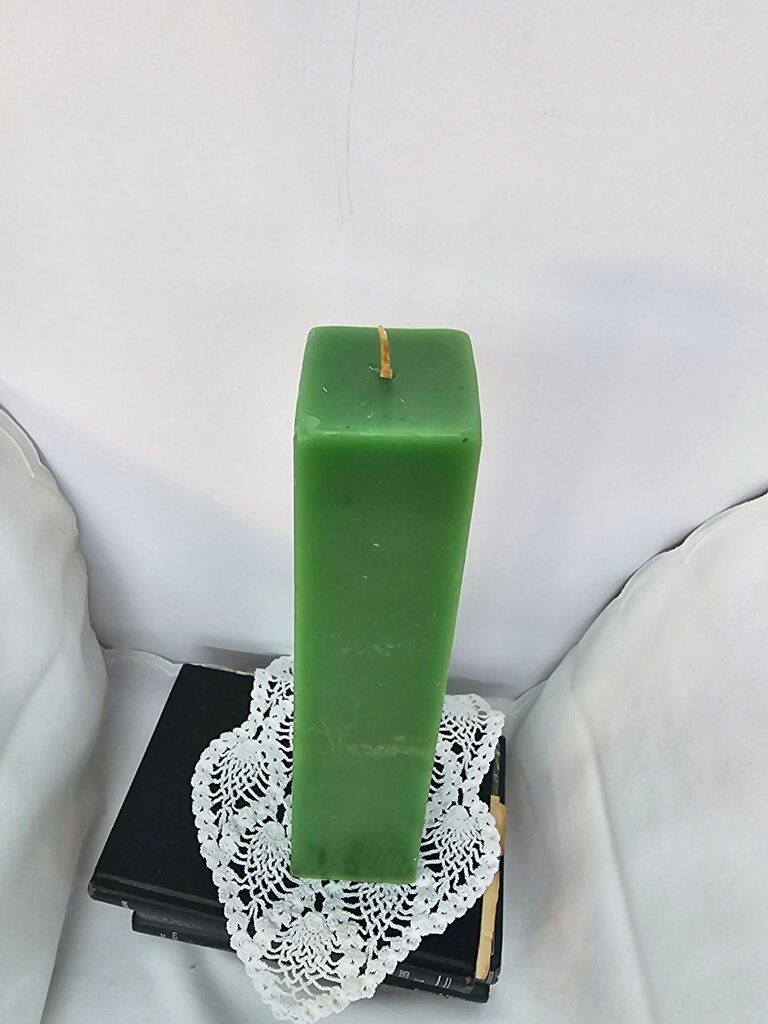 Massive Vintage Green Decorative Candle