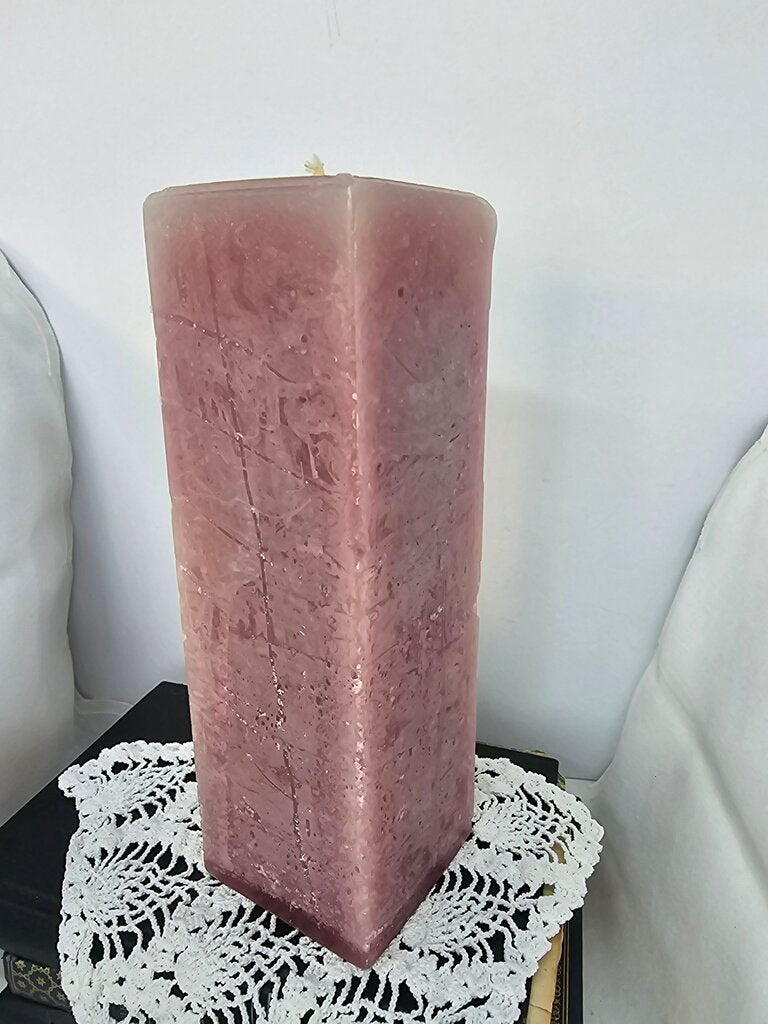 Massive vintage Pink Square Candle