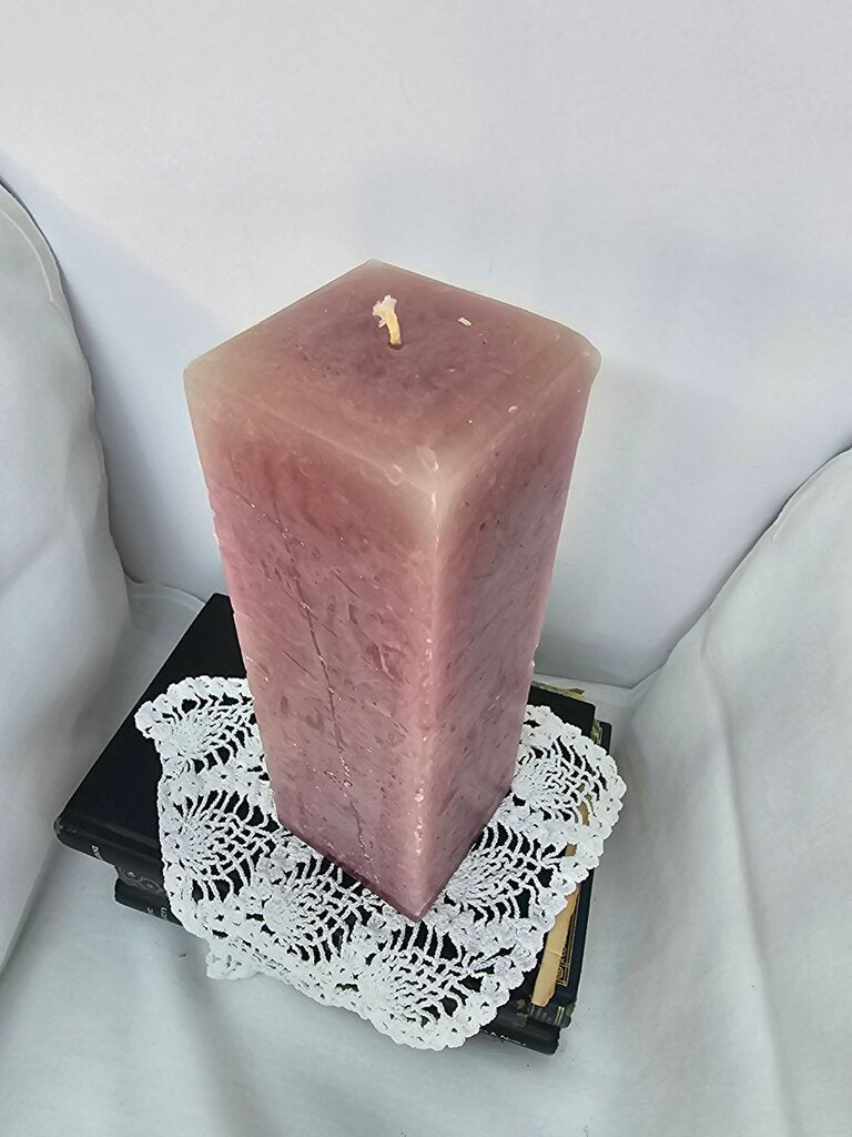 Massive vintage Pink Square Candle