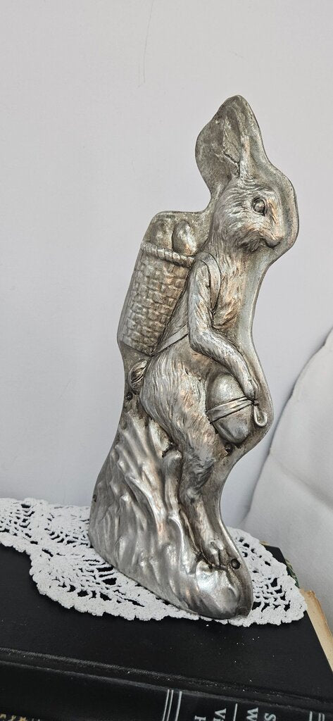Vintage Silver Rabbit Chocolate Mold