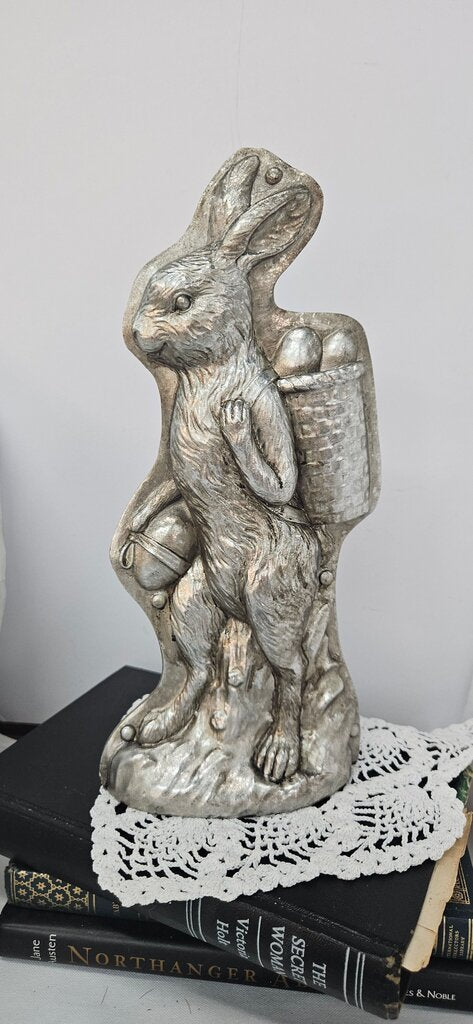 Vintage Silver Rabbit Chocolate Mold