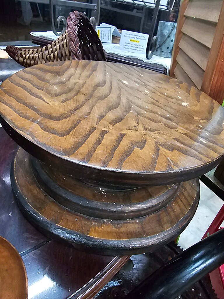 Vintage Wooden Display Pedestal or plant stand