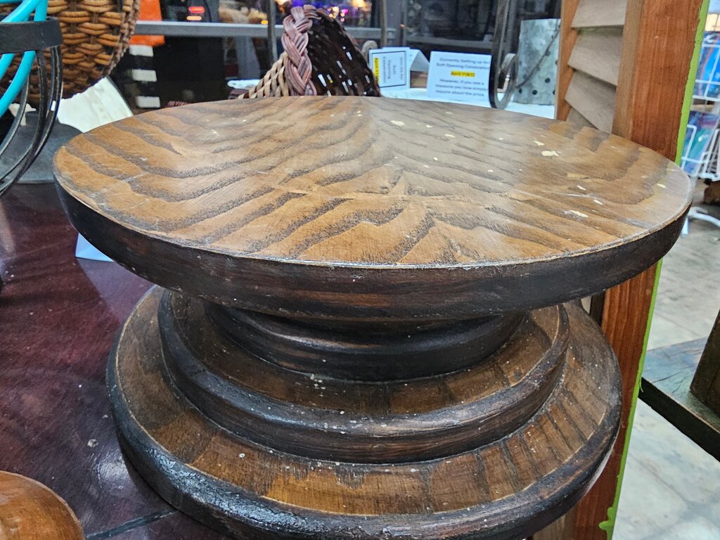 Vintage Wooden Display Pedestal or plant stand
