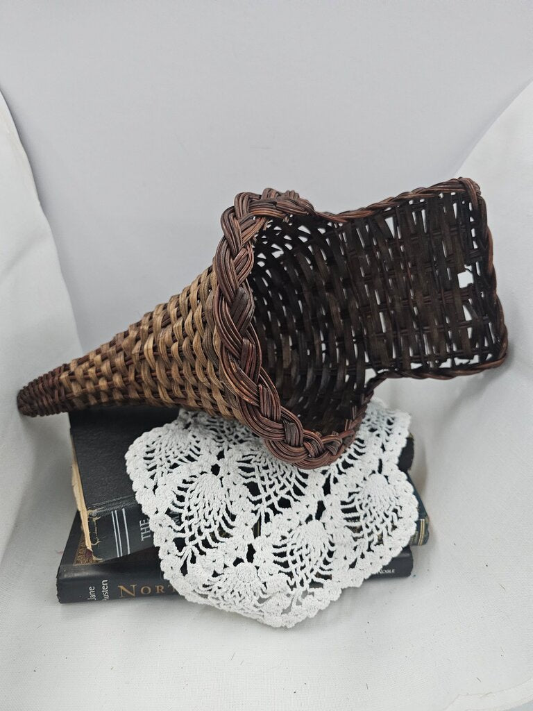 Hanging Woven Cone Basket