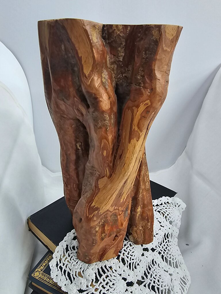 Rustic Wood Vase or Sculpture