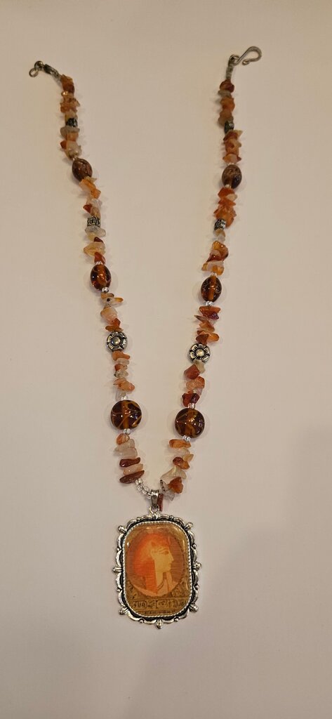 Bohemian Style Beaded Necklace with Charms