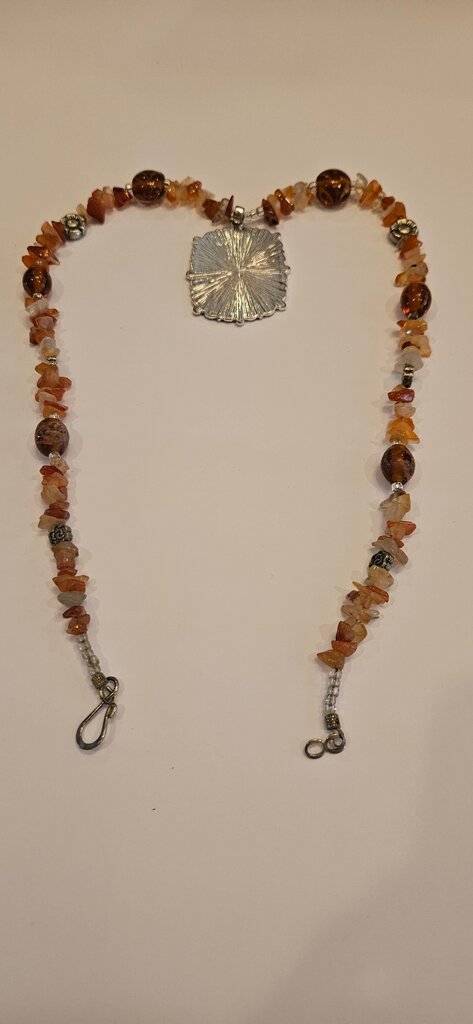 Bohemian Style Beaded Necklace with Charms