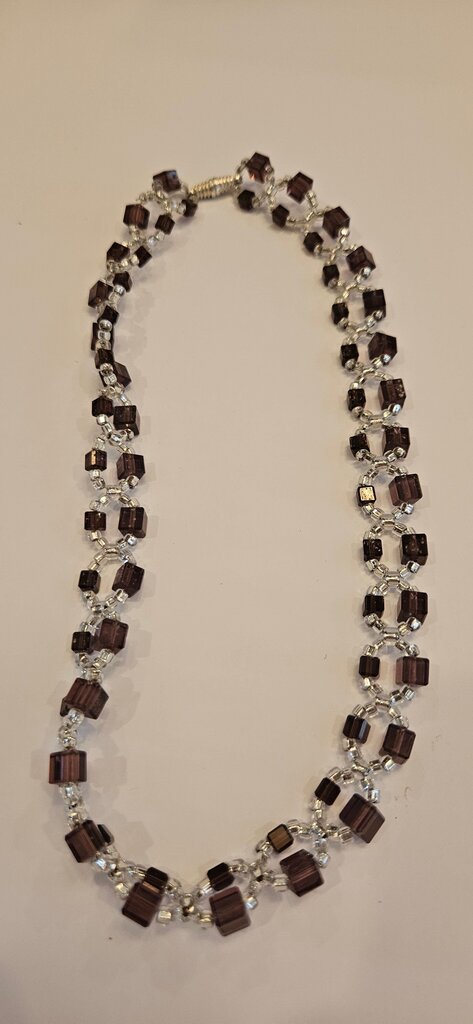 Elegant Brown Beaded Necklace