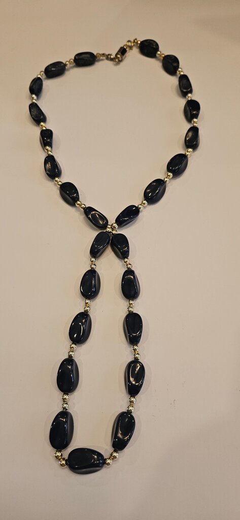 Black Beaded Necklace