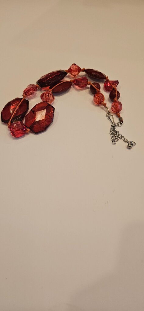Elegant Red Beaded Necklace