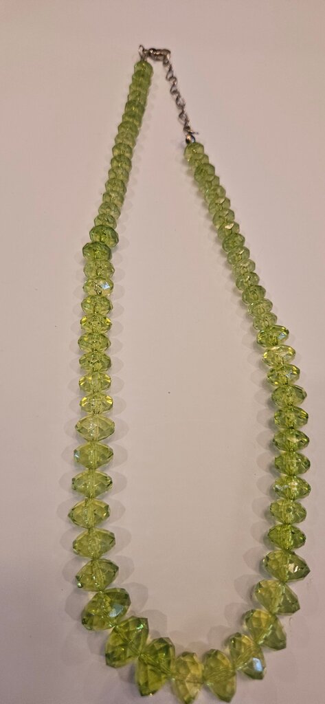 Vintage Green Beaded Necklace