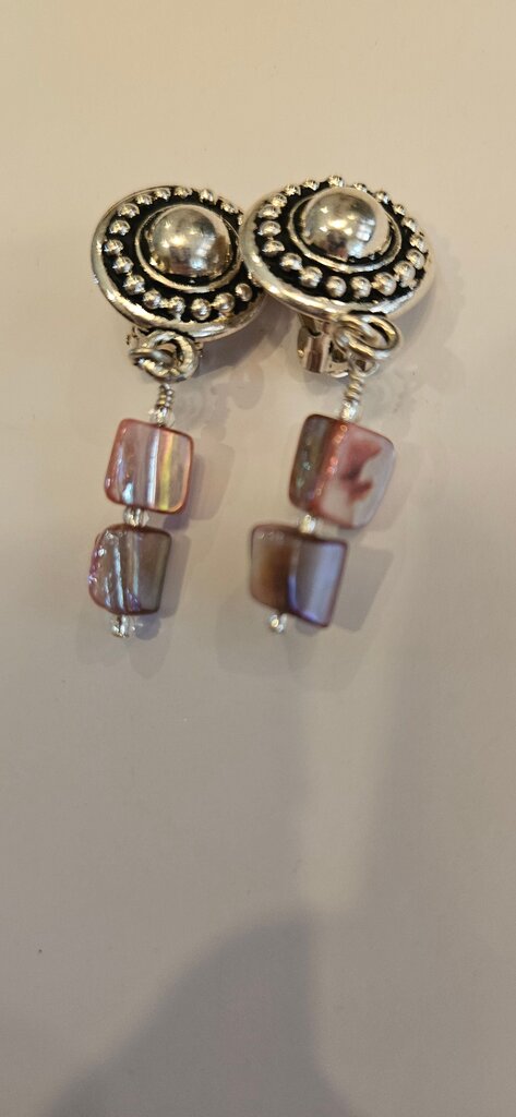 Bohemian Style Drop Earrings with Silver Accents