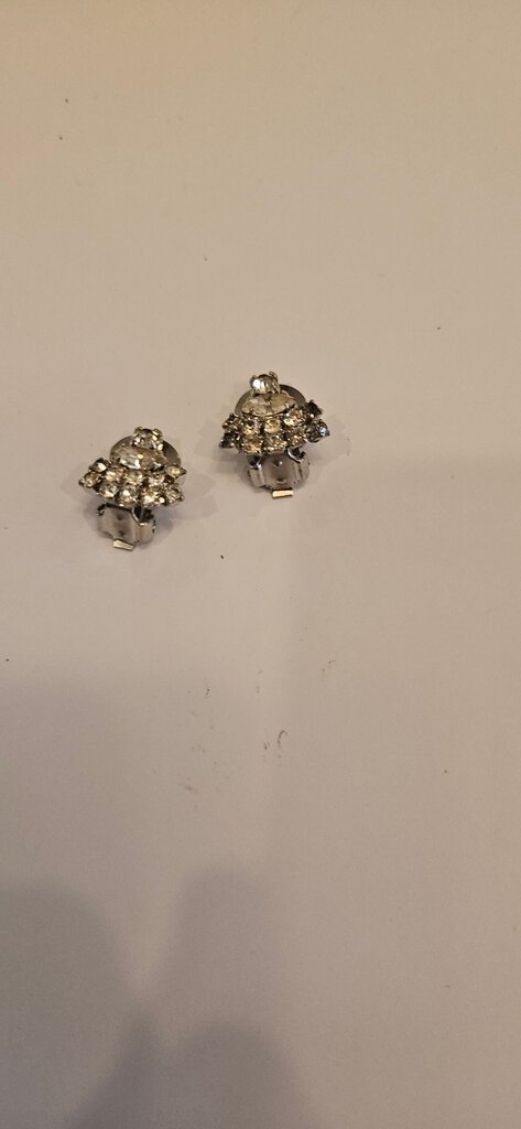Vintage Rhinestone Clip-On Earrings