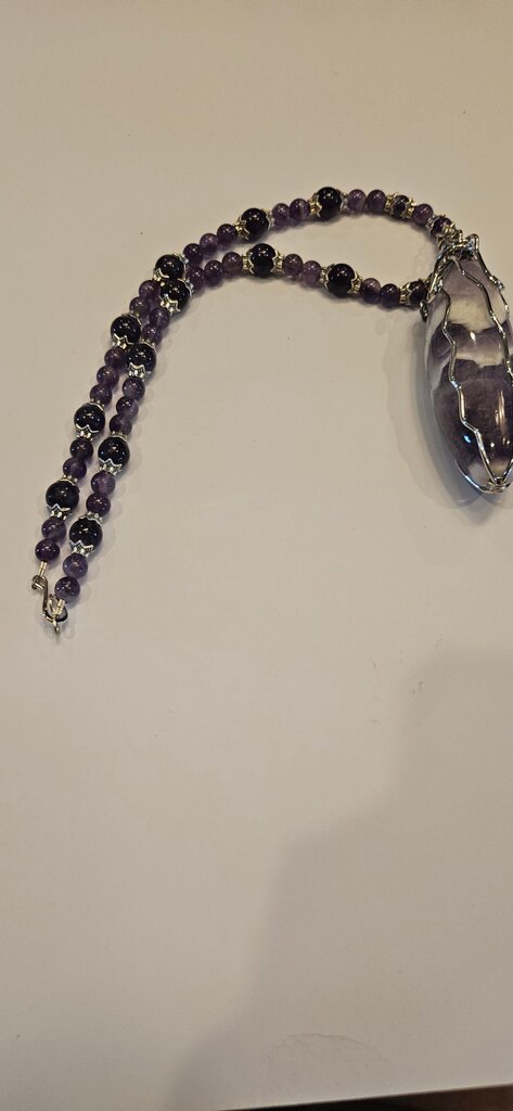 Amethyst and Black Beaded Necklace