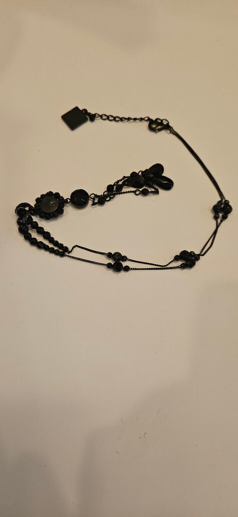 Elegant Black Beaded Necklace