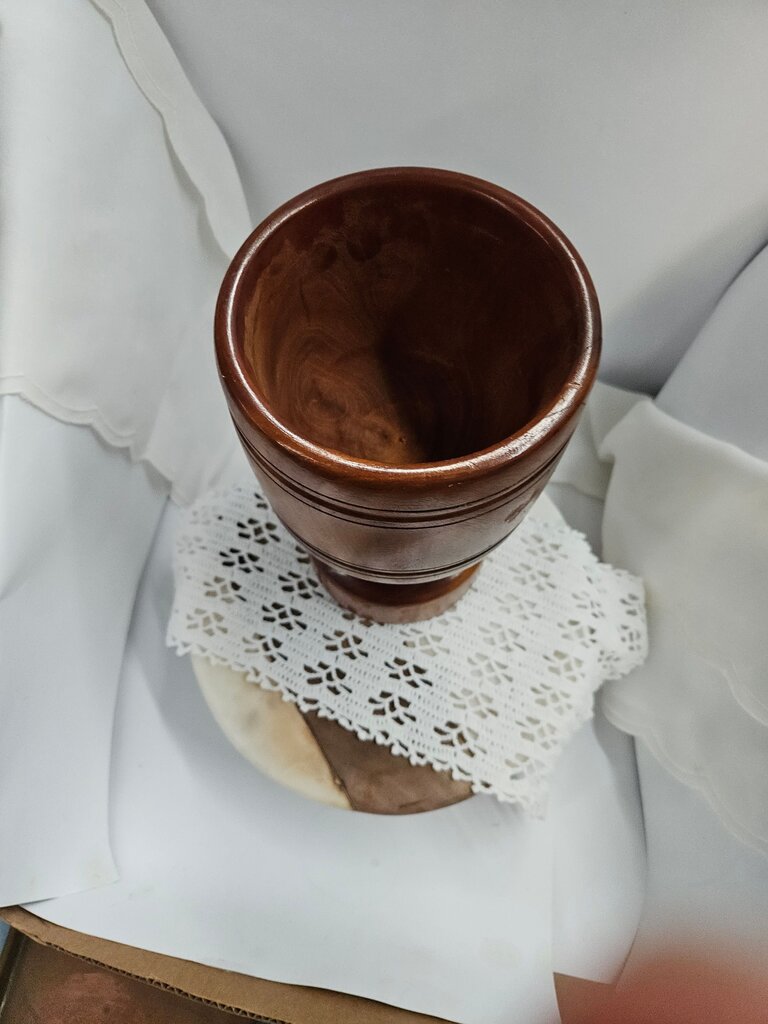 Wooden Mortar Bowl Decorative Bowl/plant holder label