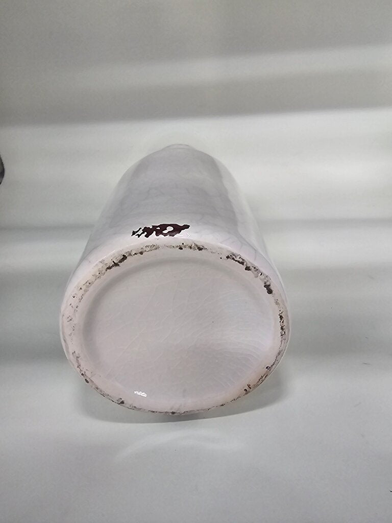 Ceramic Crackle Finish milk bottle shapped Vase label