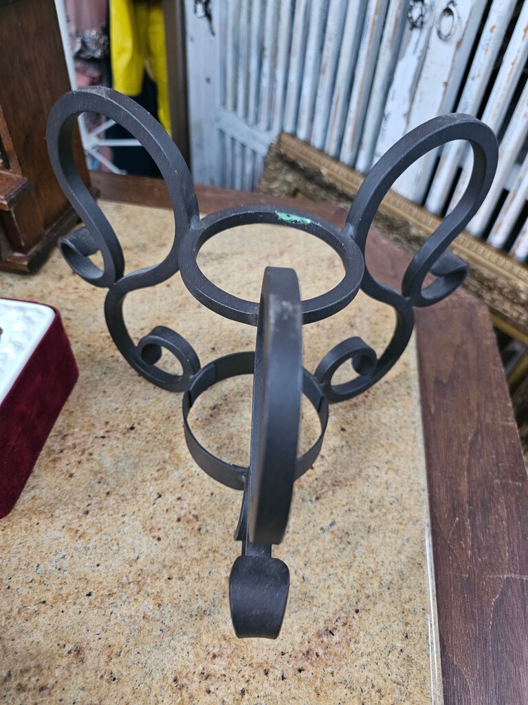 Wrought Iron plant stand/riser/Candle Holder label