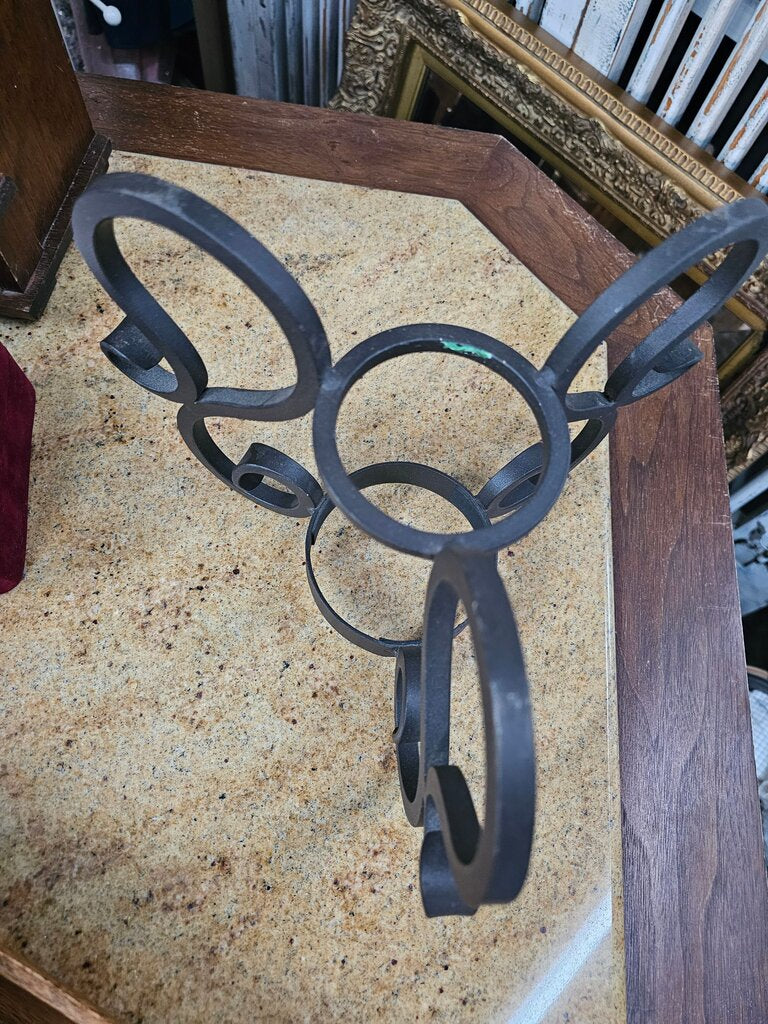 Wrought Iron plant stand/riser/Candle Holder label