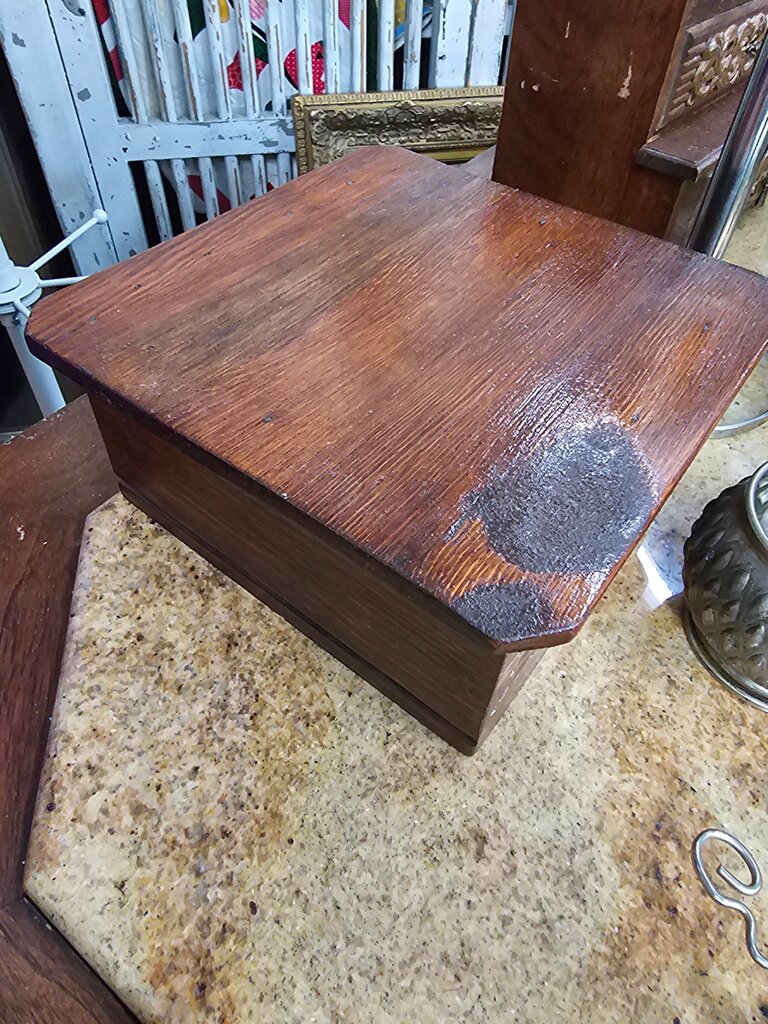 Vintage Wood Storage Riser/Stand for plants, display, centerpiece label