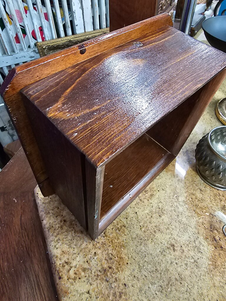 Vintage Wood Storage Riser/Stand for plants, display, centerpiece label