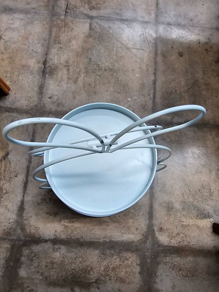 Two-Tiered White Bunny Ear Stand Folding label