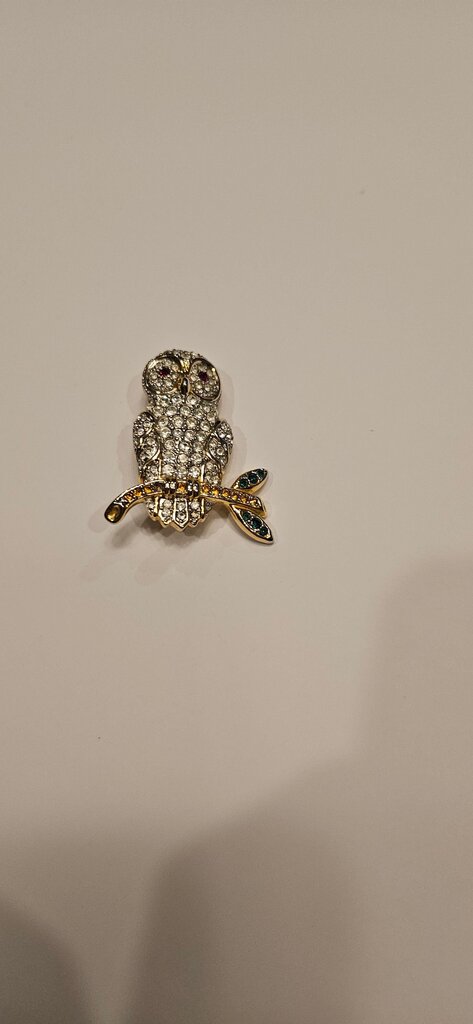 Vintage Owl Brooch Pin